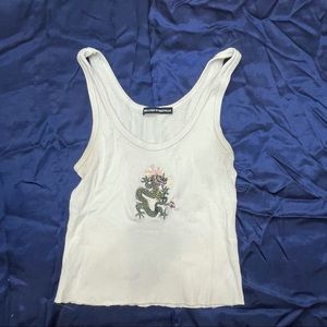Brandy Melville Dragon embroider tank top